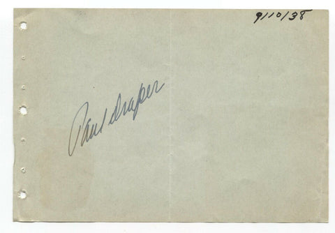 Paul Draper Signed Album Page Autographed Signature Dancer Choreographer