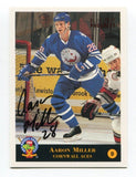 1994 Classic Pro Prospects Aaron Miller Signed Card Hockey NHL AUTO #105 Aces