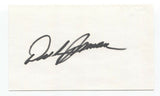 Dick Bosman Signed 3x5 Index Card Baseball Autographed Signature