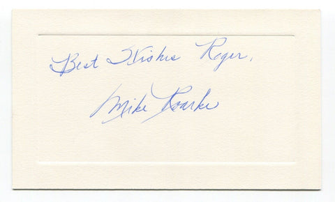 Mike Roarke Signed Card Autograph Baseball MLB Roger Harris Collection