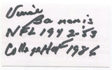 Vince Banonis Signed 3x5 Index Card Autographed Signature Chicago Cardinals NFL