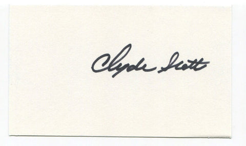 Clyde Scott Signed 3x5 Index Card Autographed NFL Football Philadelphia Eagles