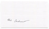 Hub Andrews Signed 3x5 Index Card Autographed New York Giants Debut 1947