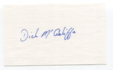 Dick McAuliffe Signed Index Card Autographed Baseball MLB 1960 Detroit Tigers