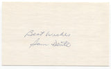 Sam Dente Signed 3x5 Index Card Baseball Autographed Signature Boston Red Sox