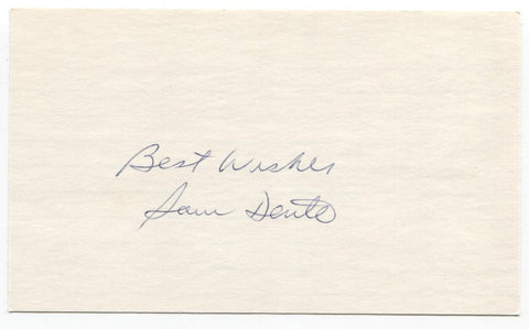 Sam Dente Signed 3x5 Index Card Baseball Autographed Signature Boston Red Sox