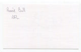 Ronnie Bull Signed 3x5 Index Card Autograph NFL Football 1963 Chicago Bears ROY