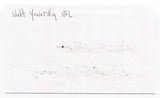 Walt Yowarsky Signed 3x5 Index Card Autographed Football NFL Washington Redskins