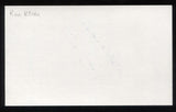 Ron Kline Signed 3 x 5 Inch Index Card Autographed Baseball Signature