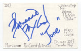 Marianne McCord Signed Index Card Autographed Actress Blues Brothers Due South