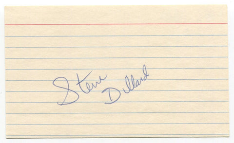 Steve Dillard Signed 3x5 Index Card Autographed Baseball 1975 Boston Red Sox