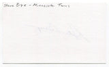 Steve Brye Signed 3x5 Index Card Autographed MLB Baseball Minnesota Twins