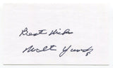 Walt Yowarsky Signed 3x5 Index Card Autographed Football NFL Washington Redskins