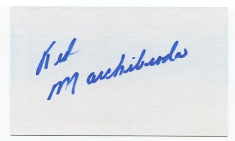 Ted Marchibroda Signed 3x5 Index Card Autographed Signature Football Colts Coach