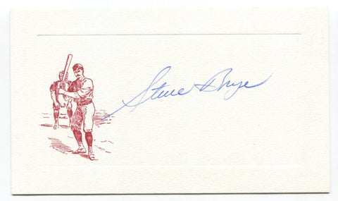 Steve Brye Signed Card Autograph Baseball MLB Roger Harris Collection