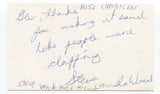 Rose Chronicles - Steve Van Der Woerd Signed 3x5 Index Card Autographed