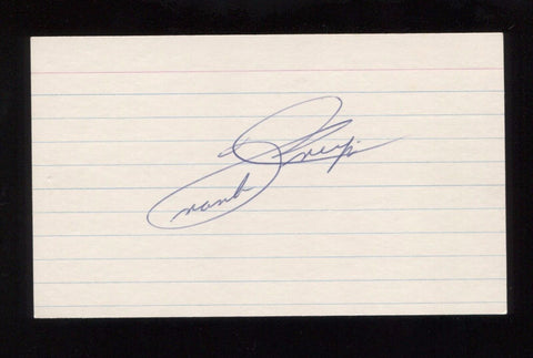 Frank "Creepy" Crespi Signed 3x5 Index Card Signature Autograph Baseball Player