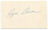 Ryne Duren Signed Cut 3x5 Index Card MLB Baseball New York Yankees