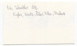 Bob Schnelker Signed 3x5 Index Card Autographed NFL Football New York Giants