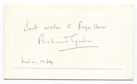 Richard Gordon Signed Card Autographed Signature English Author