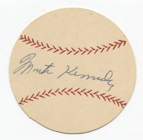 Monte Kennedy Signed Paper Baseball Autograph Signature New York Giants