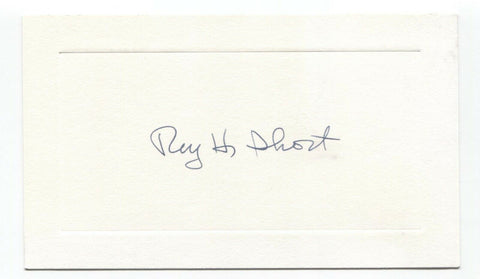 Roy Hunter Short Signed Card Autographed Signature Clergyman Bishop