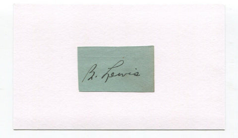 Buddy Lewis Signed Cut Index Card Autographed Baseball MLB Washington Senators