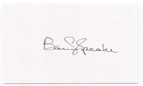 Bob Speake Signed 3x5 Index Card Autographed MLB Baseball Chicago Cubs