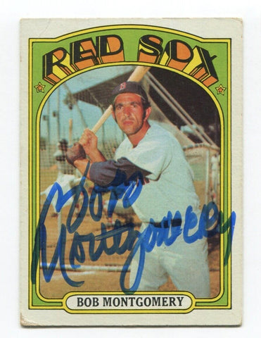 1972 Topps Bob Montgomery Signed Baseball Card Autographed AUTO #411