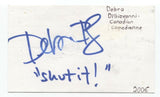 Debra DiGiovanni Signed 3x5 Index Card Autographed Signature Comedian Actress