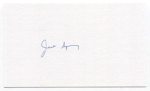 Jack Spring Signed 3x5 Index Card Autographed Baseball Philadelphia Phillies