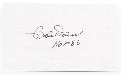 Bob "Bobby" Doerr Signed 3x5 Index Card Autographed MLB Baseball Red Sox HOF