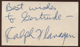 Ralph Flanagan Orchestra Signed Card  Autographed Conductor  AUTO Signature