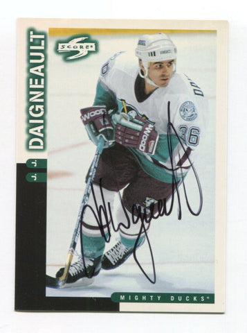 1997 Pinnacle J.J. Daigneault Signed Card Hockey Autograph NHL AUTO #254