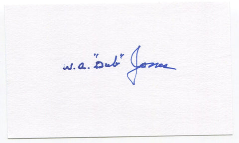 Dub Jones Signed 3x5 Index Card Autographed 3× NFL champion Cleveland Browns