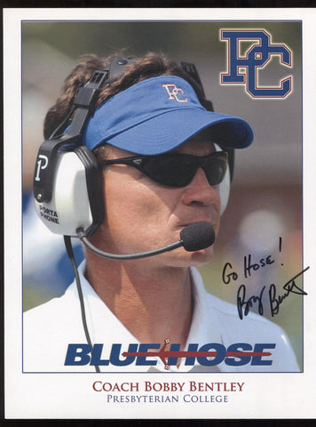 Bobby Bentley Signed 8.5 x 11 Photo College NCAA Football Coach Autographed