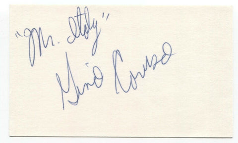 Vintage 1950's Wrestling Gino Caruso Mr. Italy Signed 3x5 Index Card Autographed