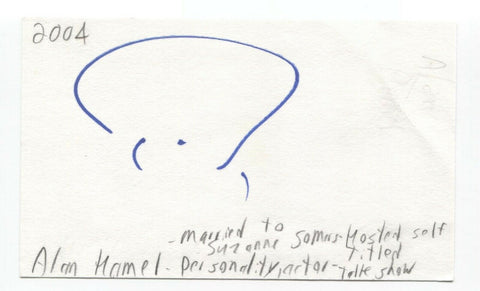 Alan Hamel Signed 3x5 Index Card Autographed Signature Actor Host