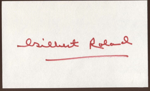 Gilbert Roland Signed Index Card Signature Vintage Autographed AUTO 