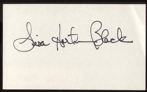 Lisa Hartman Black Signed Index Card  Autographed Signature AUTO From 1992