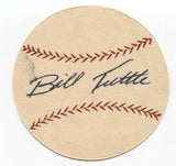 Bill Tuttle Signed Paper Baseball Autographed Signature Detroit Tigers