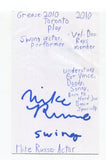 Mike Russo Signed 3x5 Index Card Autographed Actor Grease Play