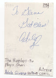 Adele Givens Signed 3x5 Index Card Autographed Signature Actress