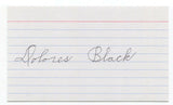 Dolores Black Signed 3x5 Index Card Autographed Apollo 11 American Flag Maker