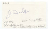 Jean-Marc Dalpe Signed 3x5 Index Card Autographed Signature Poet Playwright