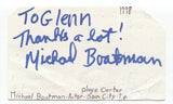 Michael Boatman Signed 3x5 Index Card Autographed Signature Actor Spin City