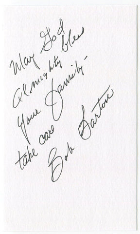 Robert "Bob" Barton 3x5 Index Card Autographed Signature San Francisco Giants