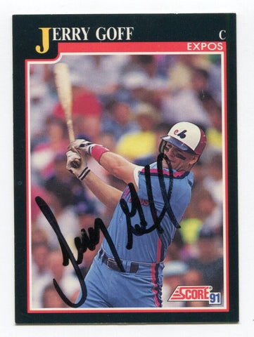 1991 Score Jerry Goff Signed Card Baseball MLB Autographed Auto #834