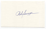 Bob Savage Signed 3x5 Index Card Baseball Autographed Signature Philadelphia 