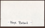 Kaye Ballard Signed Index Card Signature Vintage Autographed AUTO 